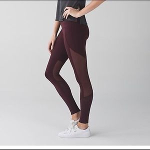 Burgundy Star Barree Lululemon Leggings